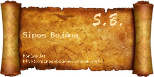 Sipos Bojána névjegykártya